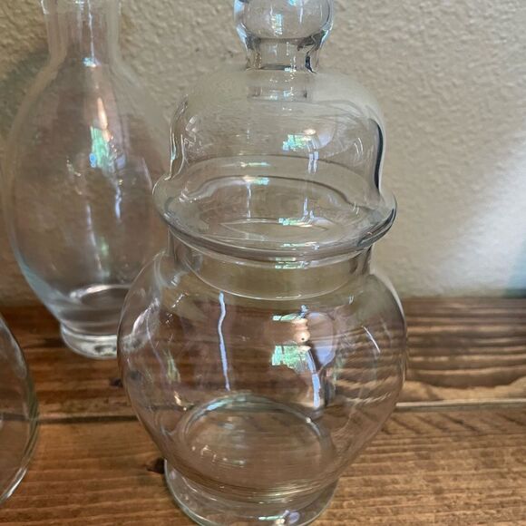 Vintage Libbey Glass Mushroom & Apothecary Vintage Glass Container & Glass Vase - Picture 4 of 15
